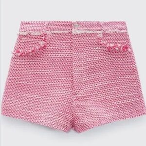 Pink Tweed Shorts